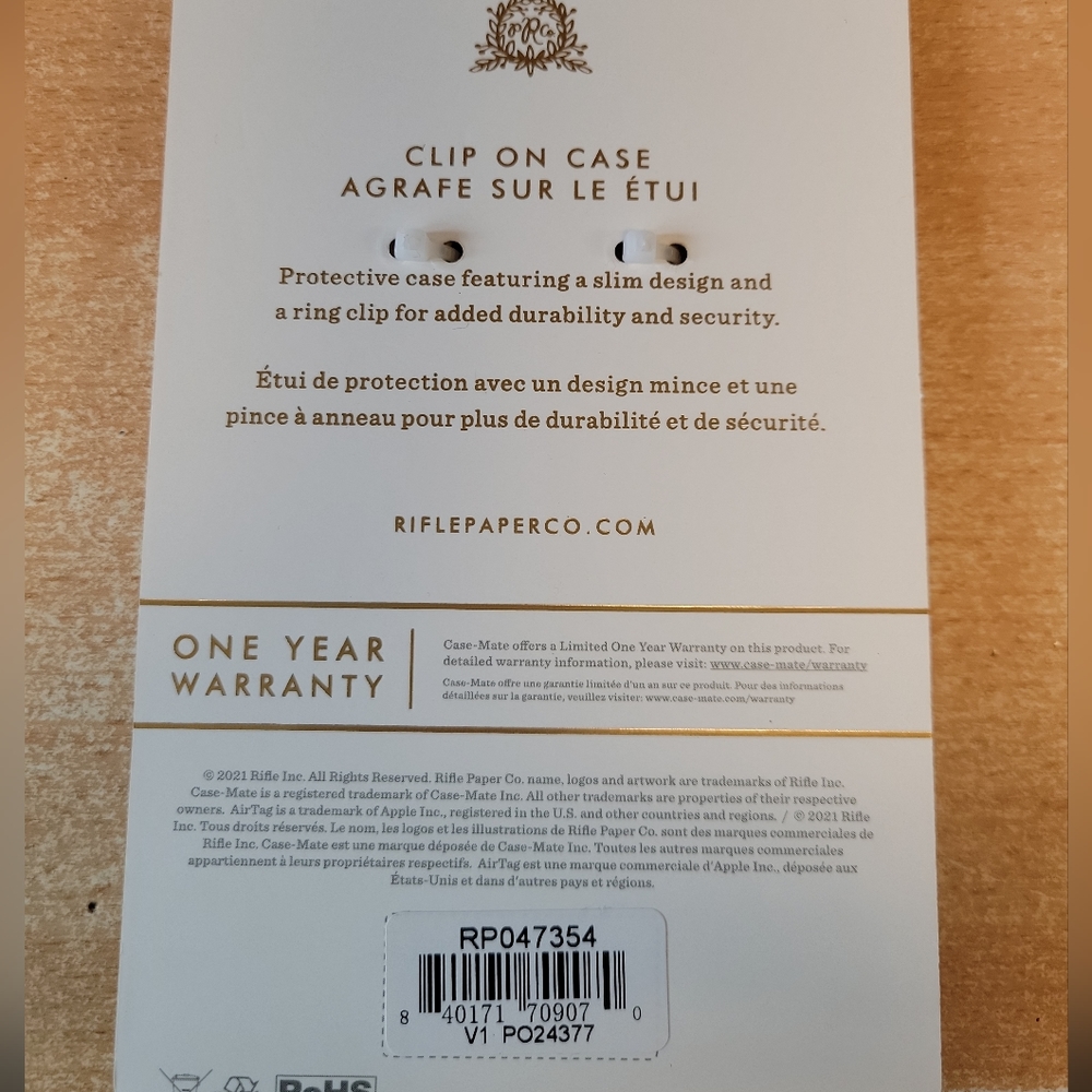 Rifle Paper Co MARGUERITE Key Ring for Apple AirTag Pink NEW - Picture 9 of 9